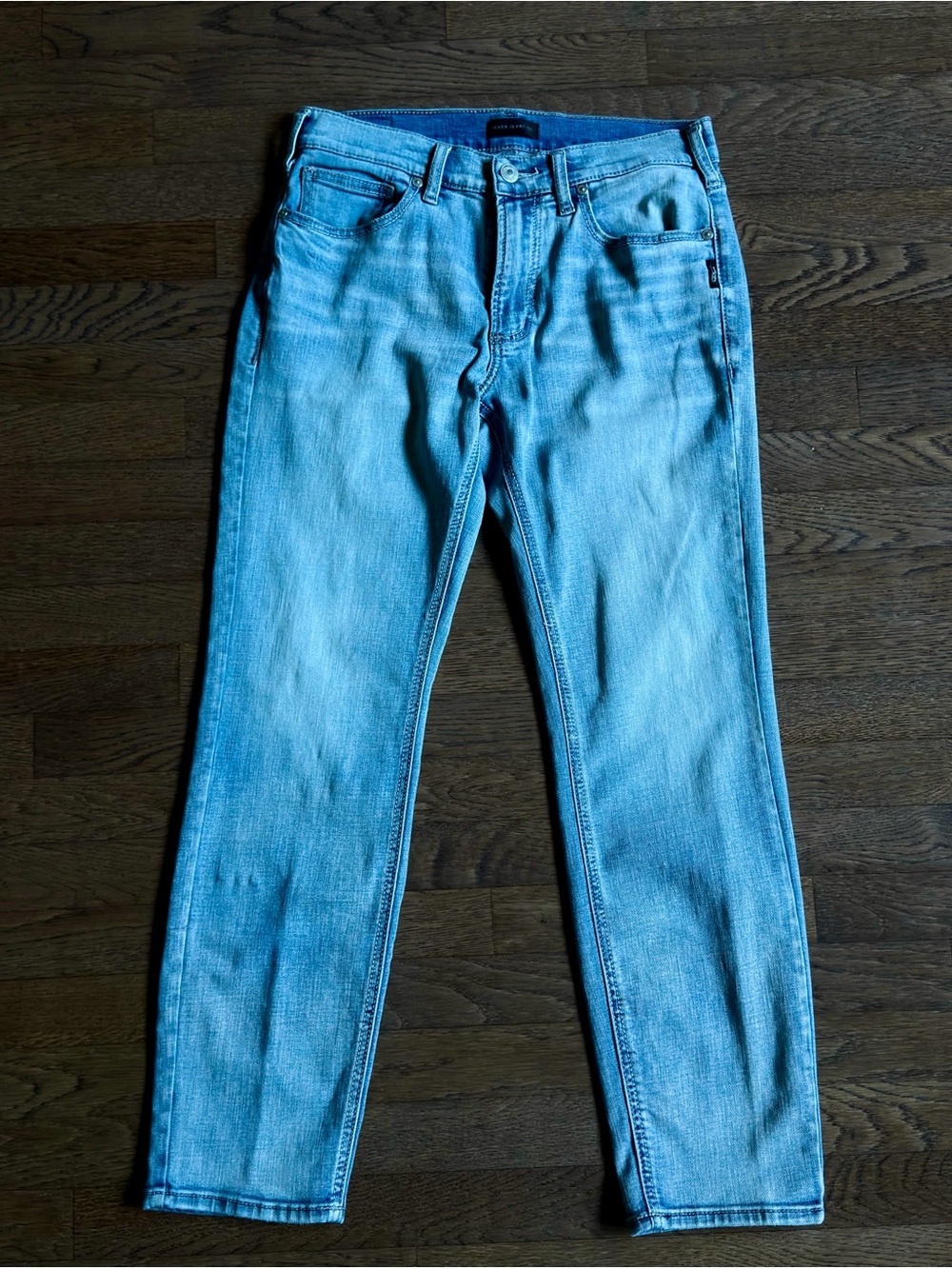 Silver Jeans Men's Slim Straight Light Wash Blue Jeans